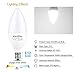 Ascher E12 LED Candelabra Light Bulbs, 5W, Equivalent 60W Incandescent Bulb, 550 Lumens, Daylight White 5000K, Candelabra Base, Non-dimmable, Chandelier Bulb, Pack of 5