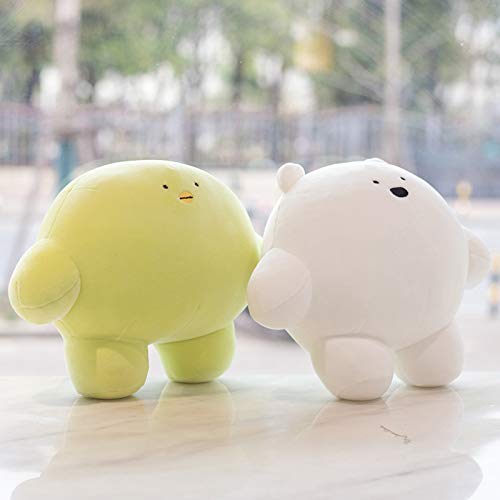 Image of 9 inch Cute Bear Plush Stuffed Animal Body Pillow Fat Cartoon Cylindrical Body Pillows for Kids, Super Soft Hugging Toy Gifts for Bedding, Kids Sleeping Nap Kawaii Pillow