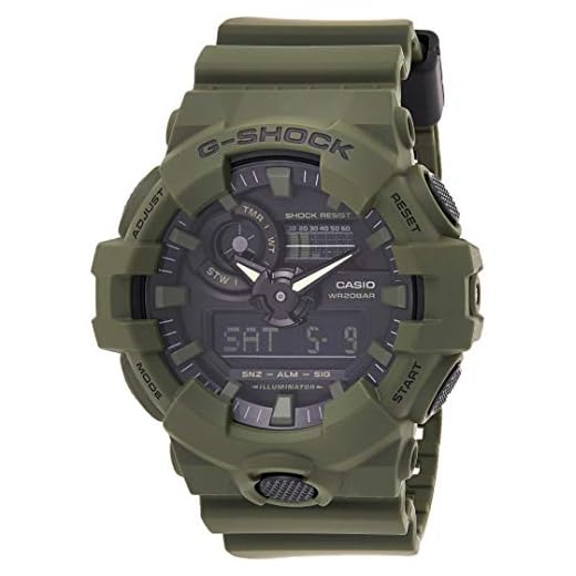 Casio G-SHOCK Reloj Analógico-Digital, 20 BAR, Verde, para Hombre, GA-700UC-3AER