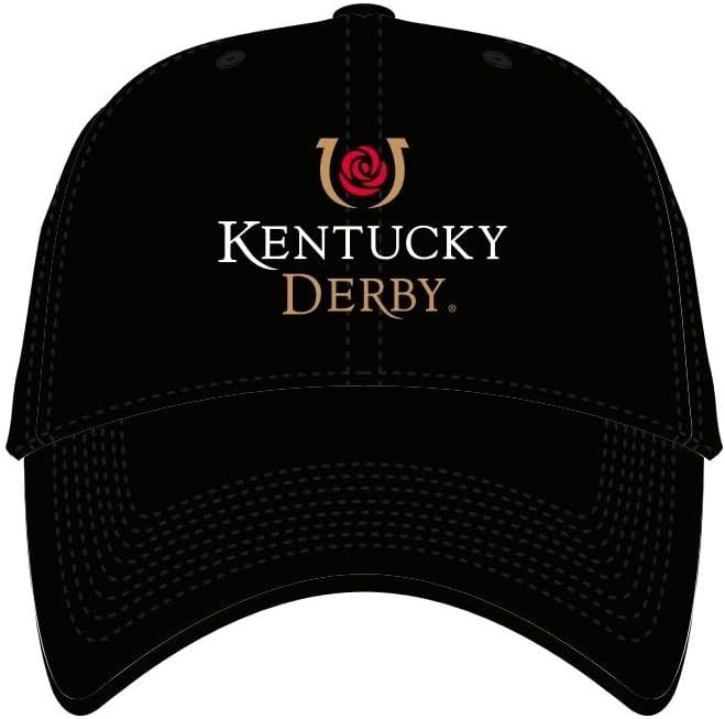 Desert Cactus Kentucky Derby Baseball Hat Churchill Downs Horse Racing Derby Day Embroidered Baseball Cap Adjustable Cloth Strap Adult (Style B1, Black)