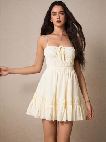Image of ForeMode Summer Deep V Neck Bohemian Women Mini Short Dress Backless Beach Boho Dress