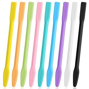 Gartful 9PCS Colored Silicone Stir Sticks, Reusable Epoxy Resin Stir Sticks, for Resin Mixing, Paint, Making Glitter Tumblers Cups, Arts, Crafts, Facial Mask Stirring Rods, 9 Colors