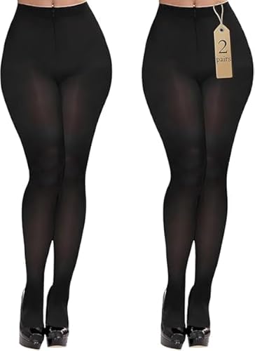 YOGINGO Women's Black Sheer Tights, 80D