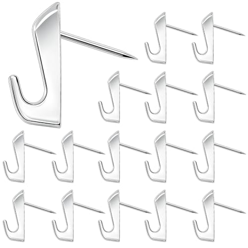 Athvcht 壁掛けフック 壁を傷つけない 16個セット 賃貸 石膏 ボード フック ピンフック 画鋲 フック ピン 最大耐荷重5kg 収納ケース付き プッシュピンスタイル 壁 傷つけない 石膏ボード ・ベニヤ 木壁対応 木用 絵画 壁掛け展示