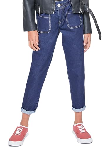 YMI Girls Paper Bag Waist Balloon Jeans