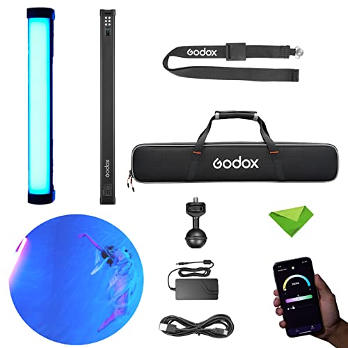 WT60R 64CM RGB Dive Light Stick bacchetta luminosa impermeabile 40m IP68 luce video a LED 37 effetti luce FX CCT 1800K-10000K TLCIa°Â¥96 CRIa°Â¥96 controllo per fotografia subacquea bluetooth