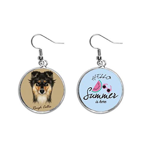 Pendientes de Rough Collie ligeros para lóbulo que solucionan orejas pesadas