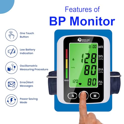 Image of BP Machine Digital Automatic for Home Use | Blood Pressure Monitor with Voice, Large Display, Accurate Upper Arm Cuff for Adults & Elderly (BP-04)