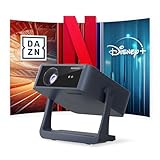 プロジェクター、正規Netflix認証、 ROMOVI L3 家庭用 小型 AI自動フォーカス&補正｜最大150インチ 1080PフルHD、3D立体音響、4K入力対応、AI画質強化、150°自由回転ボディ、屋内&アウトドア兼用 ポータブルプロジェクター、Switch/PS5ゲーム対応、無線WiFi 6