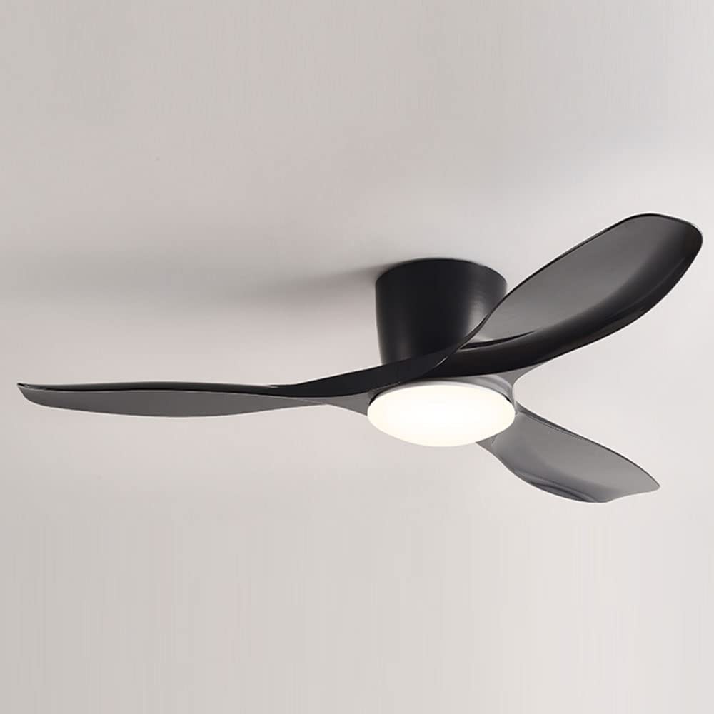Ventilateur de plafond avec lampe LED et télécommande pour salon