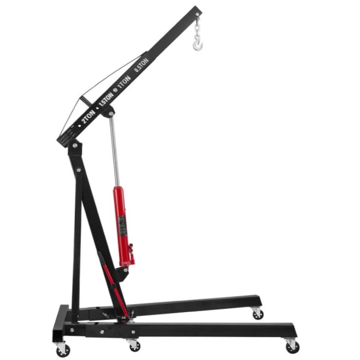 SIO Grúa Elevadora de Motores 2 Toneladas | Grúa Hidráulica de Taller Plegable | Elevador de Motores y Cargas Pesadas | Mecánica Profesional y Automoción