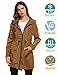 LOMON Rain Jackets For Women Waterproof Packable Rain Jacket Lightweight Hiking Rain Coats For Women Brown L