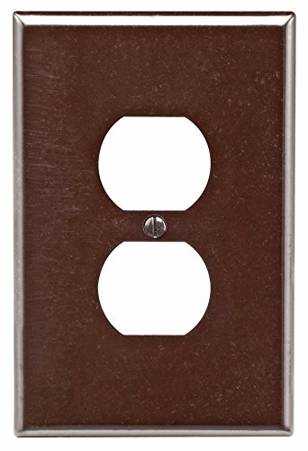Plaque murale Duplex Marron Leviton 85103 pour prise double - 2