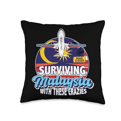 Surviving Malaysia With These Crazies Malaysia Throw Pillow