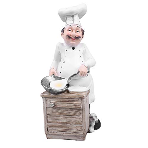 Figurines de chef pour décor de cuisine rustique et chaleureuse