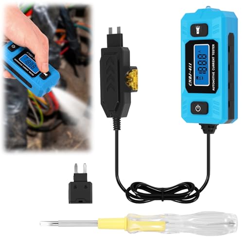 Image of Automotive Circuit Fault Probe Tester, 20A 48V High-Precision Fuse Tester, Car Circuit Probe Checker with Backlit Display & Front Lighting for Various Vehicles (with Test Pen)