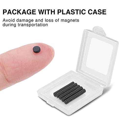 Image of TRYMAG Miniature 120 Pcs Tiny Black Round Neodymium Disc Small Magnets, Mini Rare Earth Magnets for Fridge, Crafts, Whiteboard, DIY, Science, Kitchen