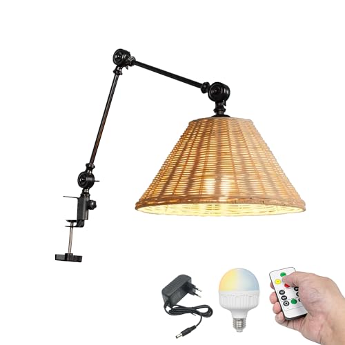 FSLiving Wiederaufladbar Klemmleuchte BD3090 mit Fernbedienung