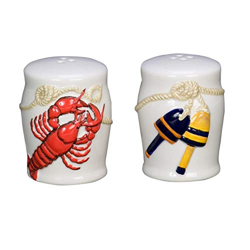 Ceramic Lobster and Buoy Salt and Pepper Shaker Set