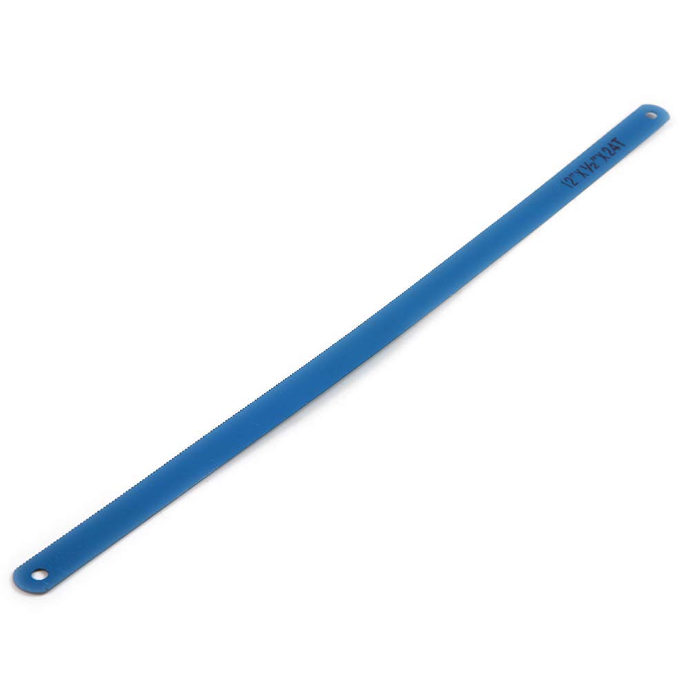 10 hojas de sierra de acero al carbono azul 24TPI de 300 mm, hoja de sierra de repuesto, herramientas de corte de metal multifuncionales para proyectos de bricolaje