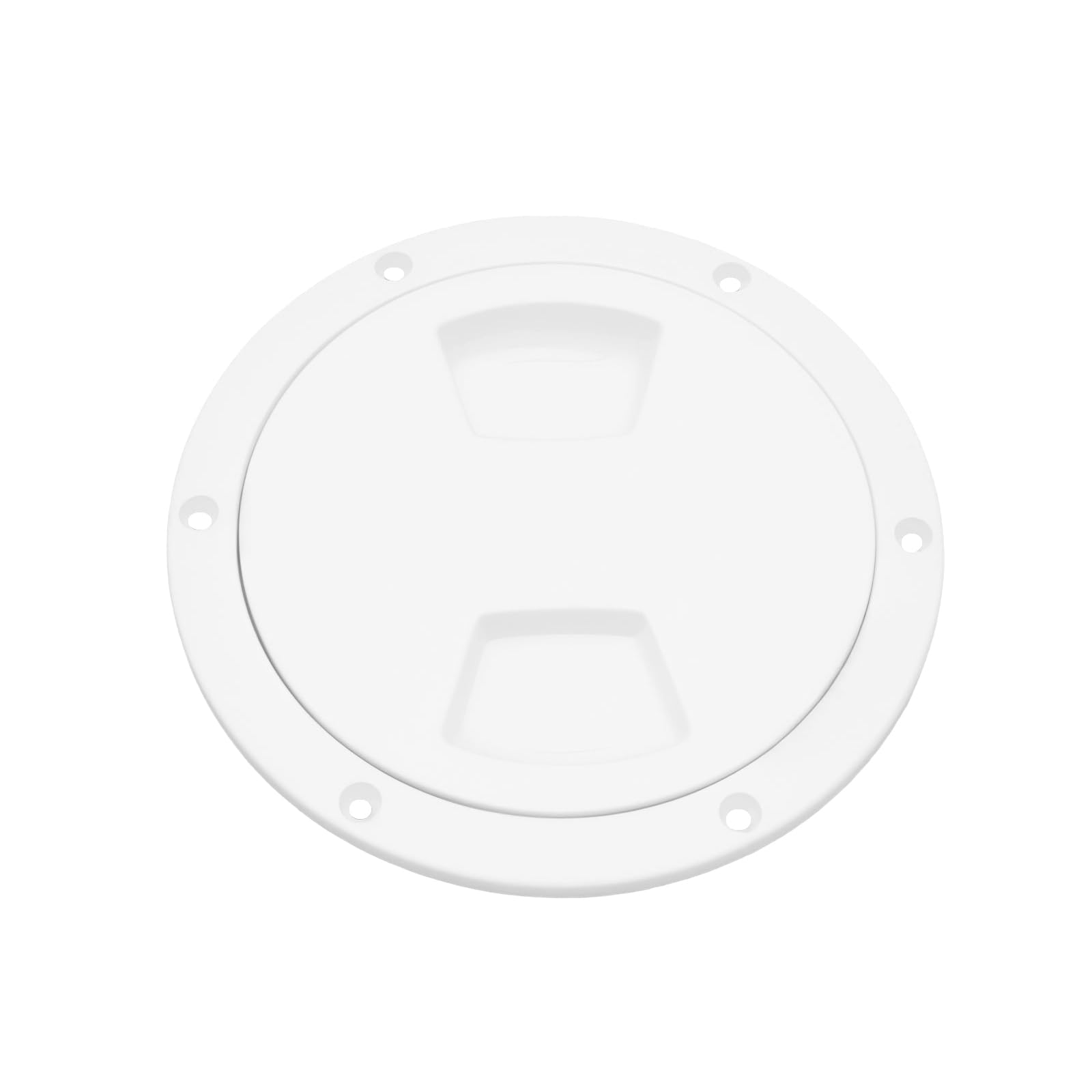 Briny River 1PC White 5 Inch Boat Inspection Hatch Cover Round Deck Hatch Cap with Detachable Cover Plate Pre-Drilled Holes for Marine Boat Yacht RV