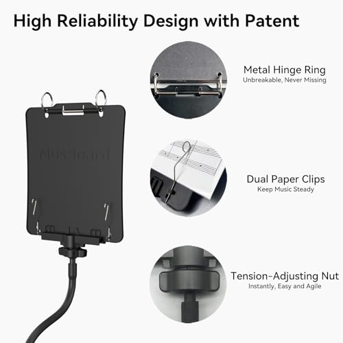 Musboard MB-FP10 Marching Lyre Mb-Sb10, Adjustable Marching Band Music Lyre For Snare Drum And Bass Drum thumb #4