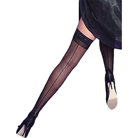 Yummy Bee Sheer Seamed Hold Up Stockings Cover