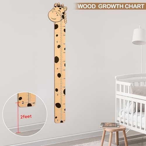 Unicorn Castle Tabela de crescimento para parede, medição de altura de madeira, tabela de altura de