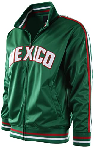 Choiceapparel Men's Mexico Track Jacket (L, Green) #TOP1