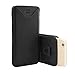 iPhone 7 Plus Case, Snugg Apple iPhone 7 Plus Black Leather Pouch Case [Card Slot] Apple iPhone 7 Plus Pouch Case Cover Executive Design