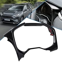 x xotic tech Inner Center Console Dashboard Instrument Frame Cover Trim, Glossy Black, Compatible with Toyota RAV4 2019 2020 2021 2022 2023 2024 2025