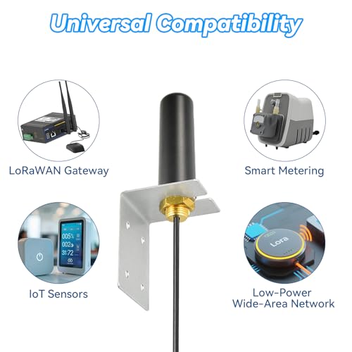Antena LoRa de 915 MHz omnidireccional 5dBi SMA cable pigtail para Meshtastic ESP32 OLED 4