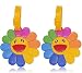 Coolrunner 2pcs Luggage Suitcase Tags Labels ID Tags Business Card Holder (Sun Flower)
