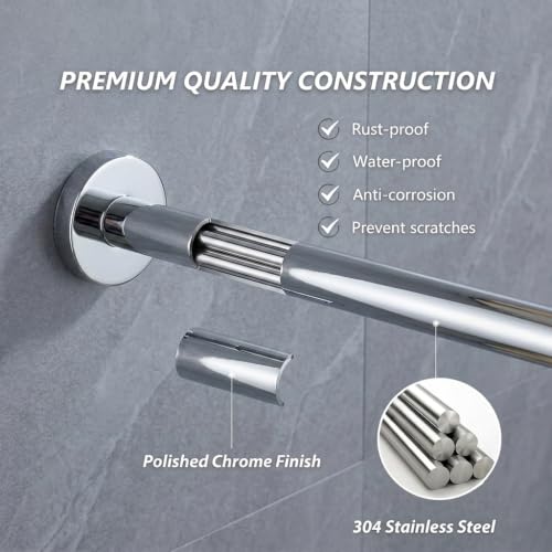 SEIDO 24 Inch Chrome Towel Bar for Bathroom Wall, Rustproof 304 Stainless Steel Towel Holder Rod with 21.4" Usable Length, 22lb Capacity Heavy Duty Towel Rack for Bathroom, w/All Mounting Hardware by SEIDO - Used condition - Image 5