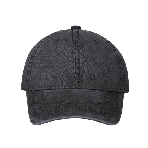 Image of 3 Pack Vintage Washed Cotton Adjustable Baseball Caps for Men Women Unstructured Low Profile Dad Hat