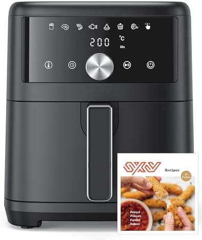 Innsky Air Fryer 6L, Air Fryer with Multifunction Panel, Compact ...