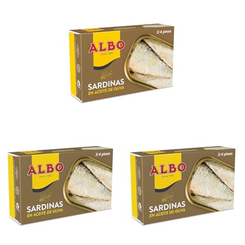 Albo Sardinas en Aceite de Oliva, 85g (Paquete de 3)