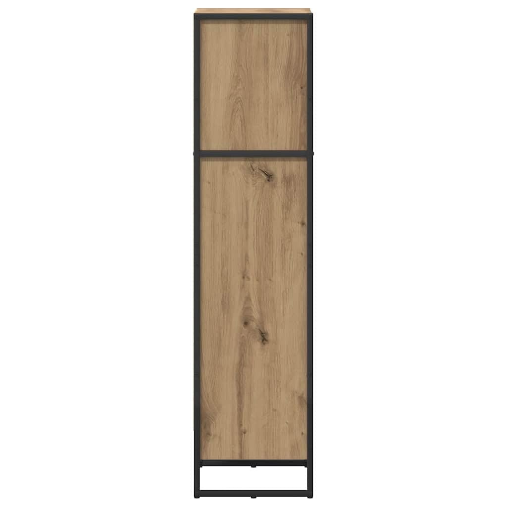 Regał na książki 40 x 30 x 121 cm, materiał drewnopochodny, rzemiosło artystyczne, dąb, do salonu, biura i pokoju dziecięcego, do przechowywania, ścianka działowa, organizer, stylowy regał