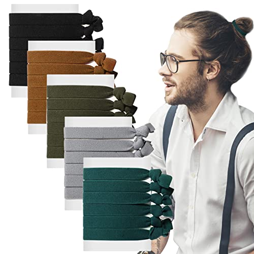 Juexica 30 Pcs Knotted Mens Hair Ties