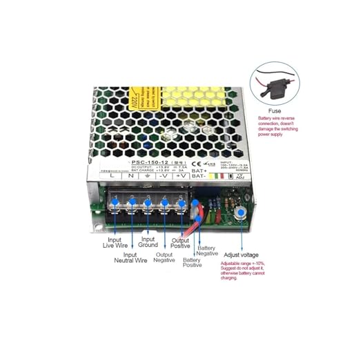 Alimentation découpage UPS PSC-150-12 13.8V DC rail secourue
