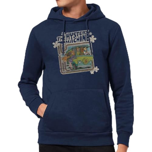 Image of Zavvi Official Scooby Doo Mystery Machine Psychedelic Hoodie - Navy Adults - XL