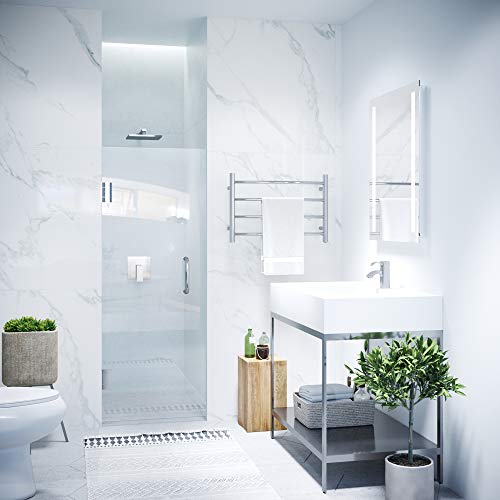 Anzzi 72 X 30 Inch Frameless Shower Door In Polished Chrome, Fellow Water Repellent Glass Shower Door With Seal Strip Parts And Handle, 3/8 Inch Glass Hinged Shower Door With Handle, Sd-Az09-02Ch #TOP1