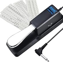 🎹 𝐒𝐓𝐑𝐎𝐍𝐆 𝐂𝐎𝐌𝐏𝐀𝐓𝐈𝐁𝐈𝐋𝐈𝐓𝐘- A polarity switch is designed on the side of the pedal. The sustain pedal is equipped with 1/4″ (6.35mm) Jack Input, which has strong compatibility. Suitable for Yamaha, Casio, Roland, Casio, Korg, Behringer, Moog and other MI...