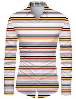 Men’s Multi-Color Striped Digital Printed Shirt Fabric – 2.25 Mtr Unstitched Pure Cotton Material | Stylish Casual & Formal Wear Dress Fabric for Tailoring-image-20
