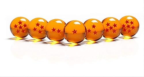 Miniatura 6 de Bolas de estrellas de cristal medianas coleccionables Dragon Ball (2.992 in de diámetro) (n.º 2), naranja