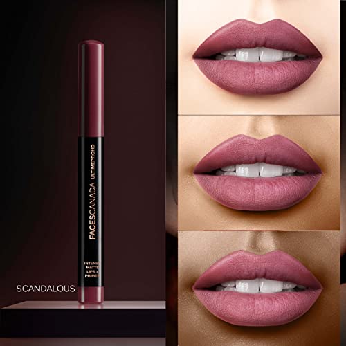 Image of FACESCANADA Ultime Pro Hd Intense Matte Lipstick + Primer - Scandalous (Nude), 1.4G | 9Hr Long Stay | Flawless Hd Matte Finish | Intense Color | Lightweight | Smooth Glide | Primer Infused (Pack of 2)