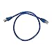 STP Cable, 500MHz, 24AWG, Blue, 2ft (4 Pieces)