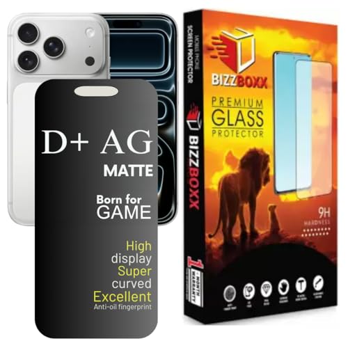 Image of Compatible With Apple iPhone 17 Pro D+ AG Matte Tempered Glass Screen Guard Protector Anti Fingerprint Gaming Special With Camera Cut (IPhone 17 Pro - 6.3 Inch) - Pack of 1