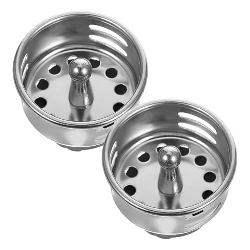 Colador para desagüe de cocina de acero inoxidable Veemoon, 2 unidades