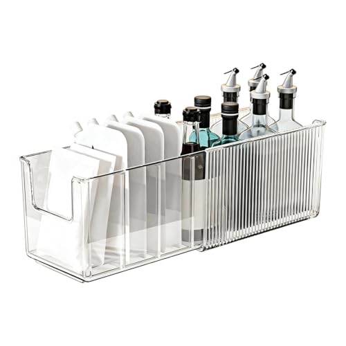 Estante extensible y ajustable para paquetes de condimentos en despensas compactas 2